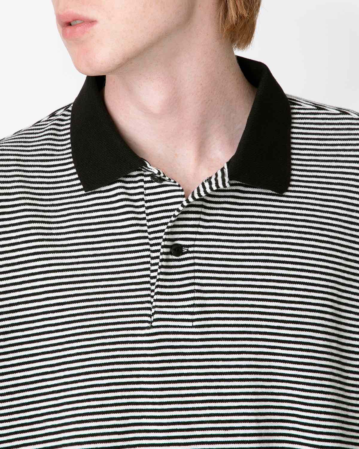 NONNATIVE CLERK S/S POLO SHIRT C/L PIQUE BORDER-BLACK