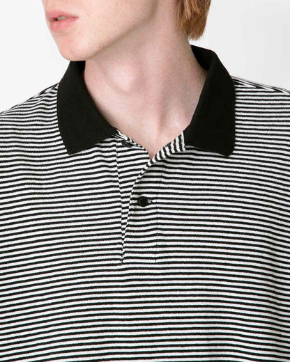 NONNATIVE CLERK S/S POLO SHIRT C/L PIQUE BORDER-BLACK