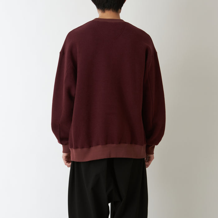 WHITE MOUNTAINEERING COLLEGE LOGO SWEAT SHIRT-BURGUNDY