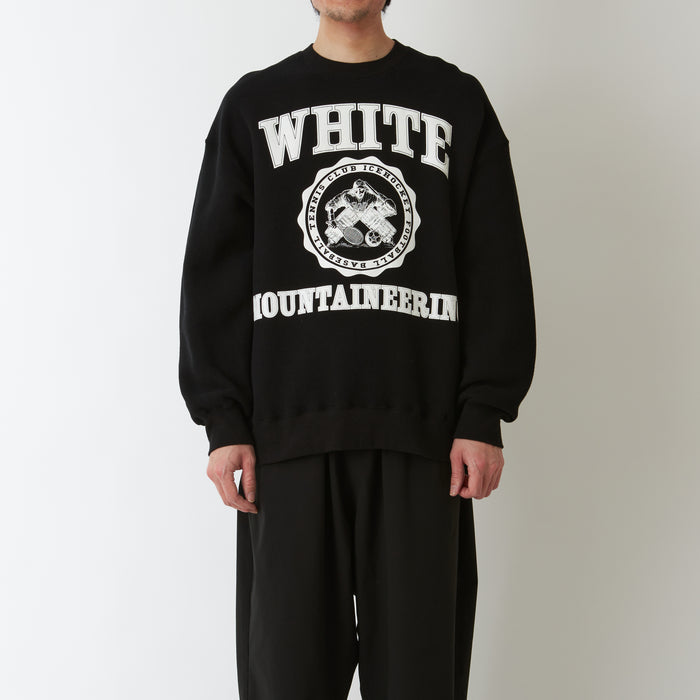 WHITE MOUNTAINEERING COLLEGE LOGO SWEAT SHIRT-BLACK