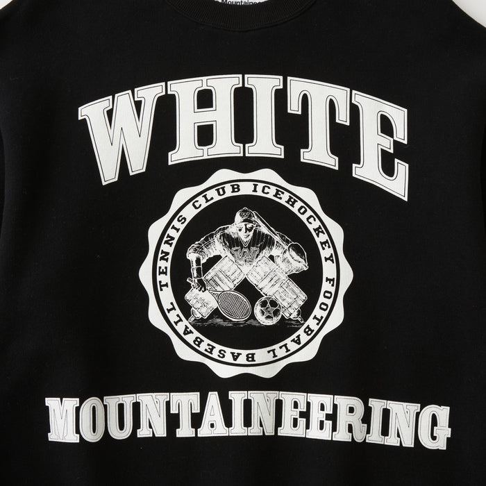 WHITE MOUNTAINEERING COLLEGE LOGO SWEAT SHIRT-BLACK