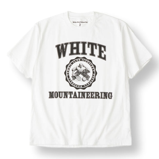 WHITE MOUNTAINEERING COLLEGE LOGO T-SHIRT-WHITE