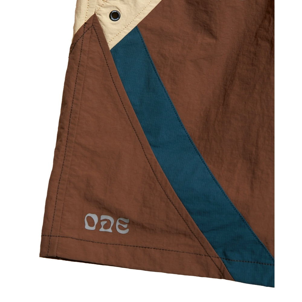 OPEN DIALOGUE COLOUR BLOCK SHORT-BROWN