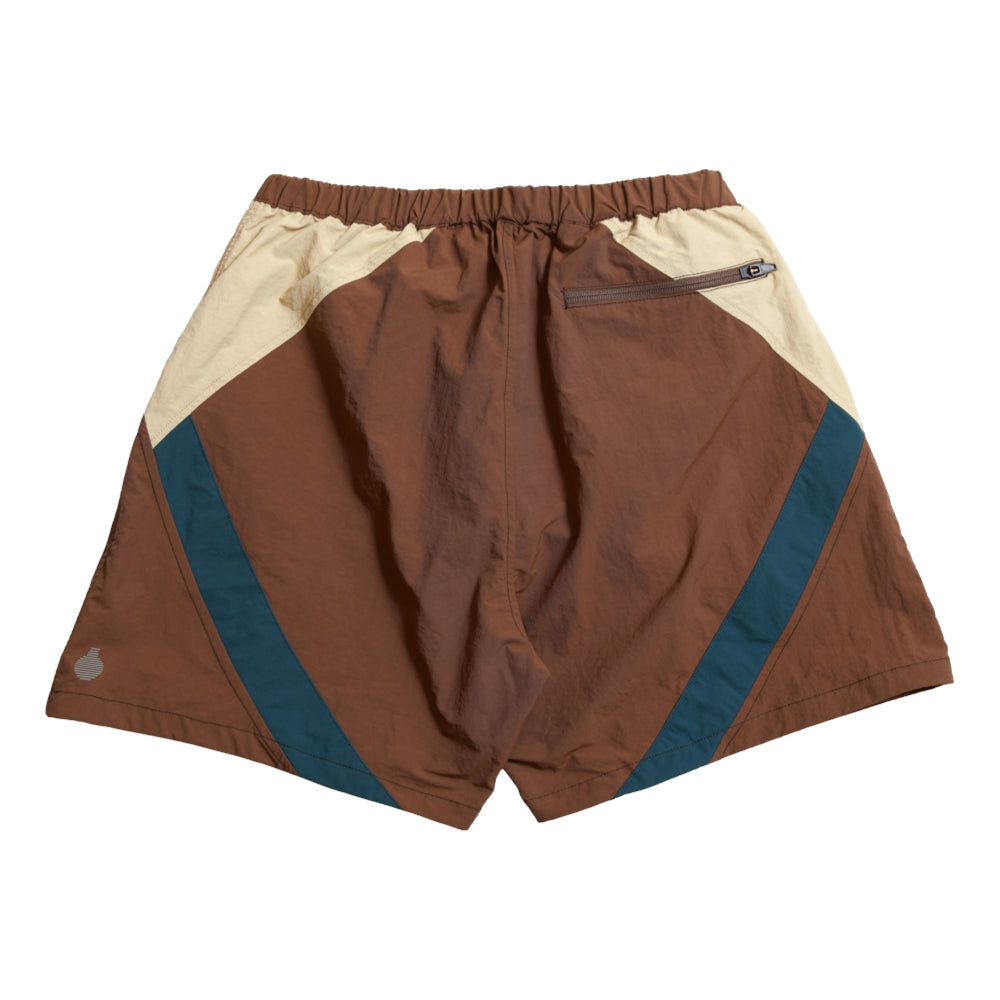 OPEN DIALOGUE COLOUR BLOCK SHORT-BROWN