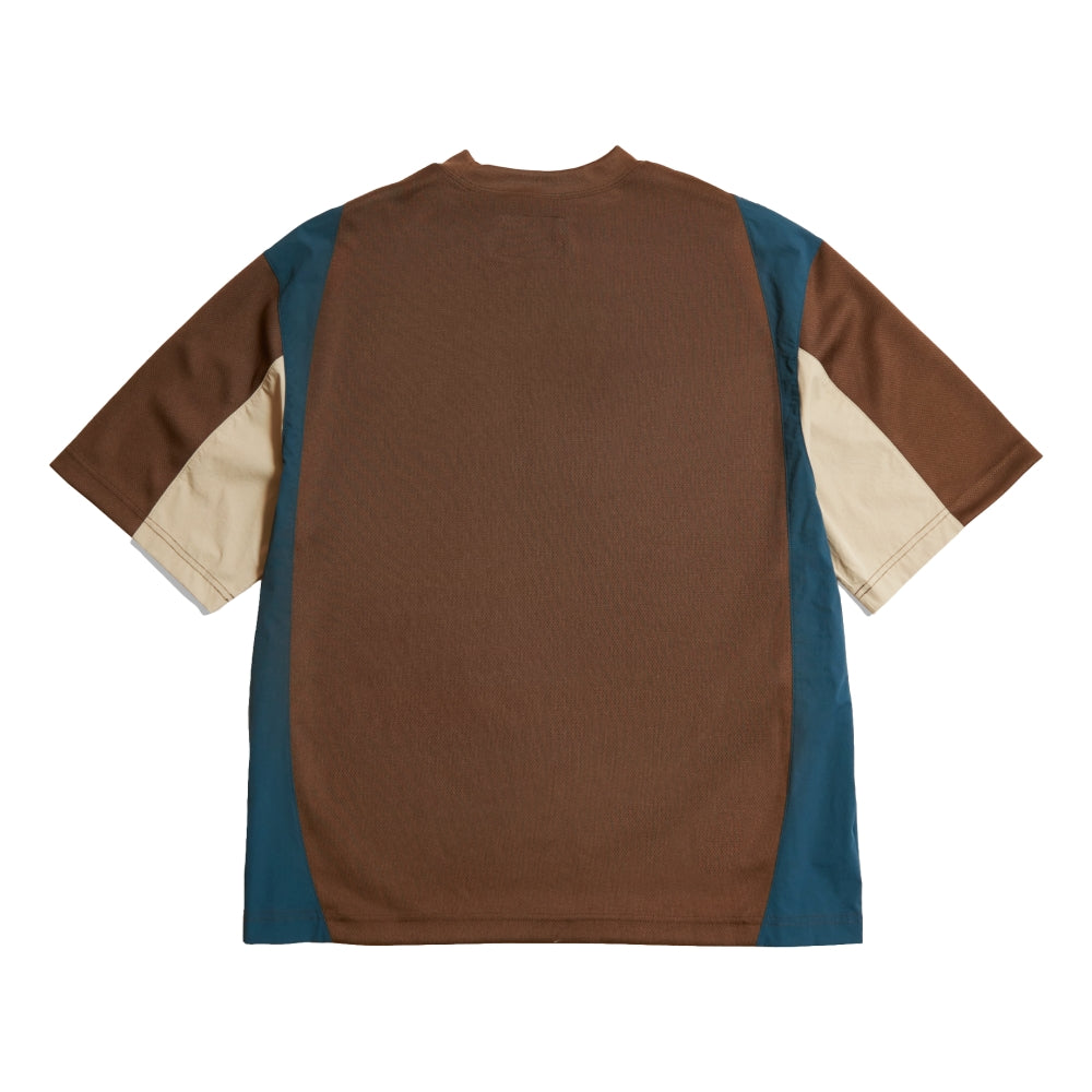 OPEN DIALOGUE COLOUR BLOCK TEE-BROWN