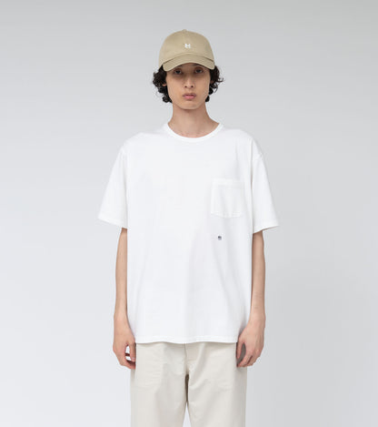 Nanamica COOLMAX JERSEY POCKET TEE-WHITE
