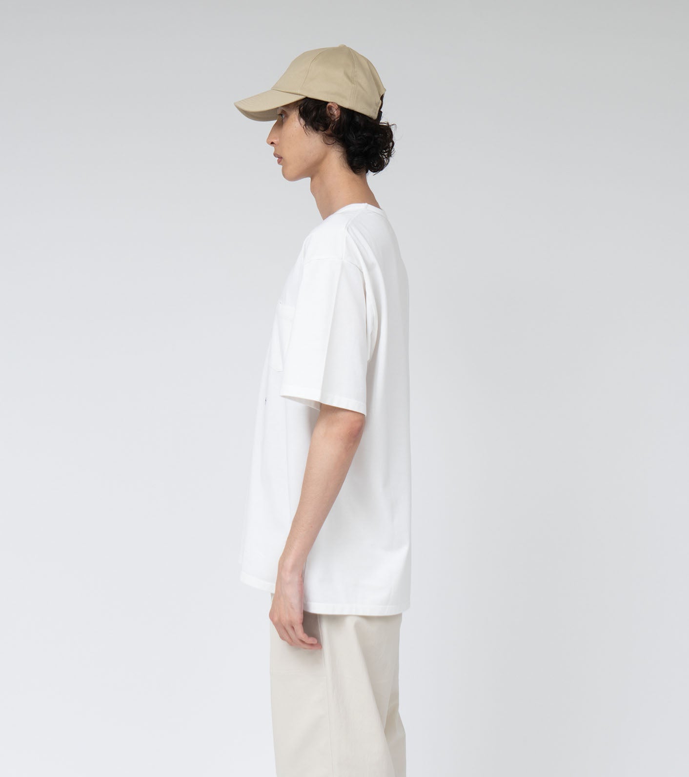 Nanamica COOLMAX JERSEY POCKET TEE-WHITE