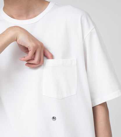 Nanamica COOLMAX JERSEY POCKET TEE-WHITE