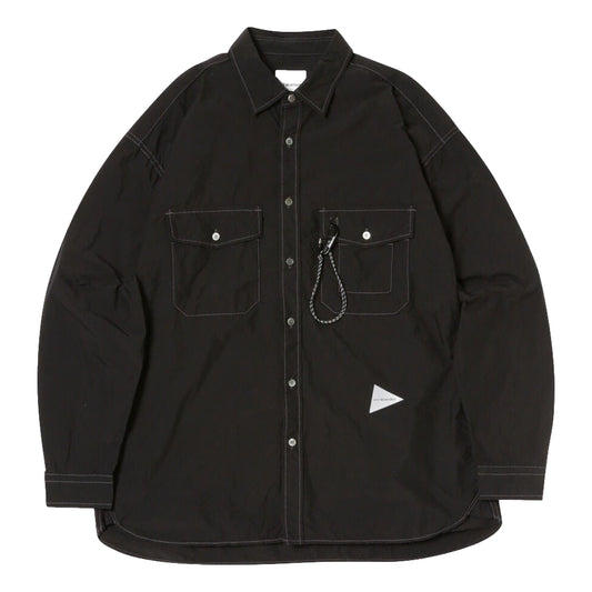 AND WANDER CORDURA TYPEWRITER LS SHIRT-BLACK