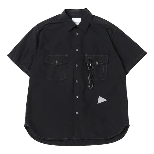 AND WANDER CORDURA TYPEWRITER SS SHIRT-BLACK