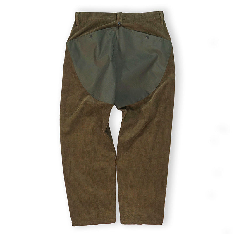 NORBIT CORDUROY WIDE TAPERED PANTS-OLIVE