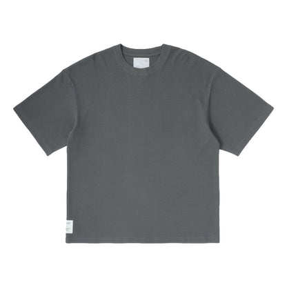 MADNESS COTTON POLY WAFFLE KNITTED TEE (FABRIC BY JAPAN)-CHARCOAL