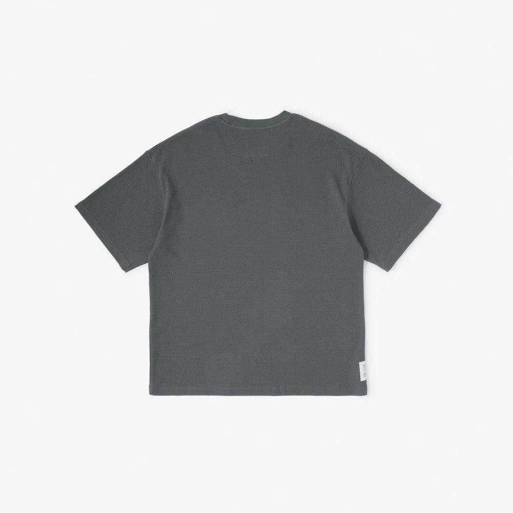 MADNESS COTTON POLY WAFFLE KNITTED TEE (FABRIC BY JAPAN)-CHARCOAL