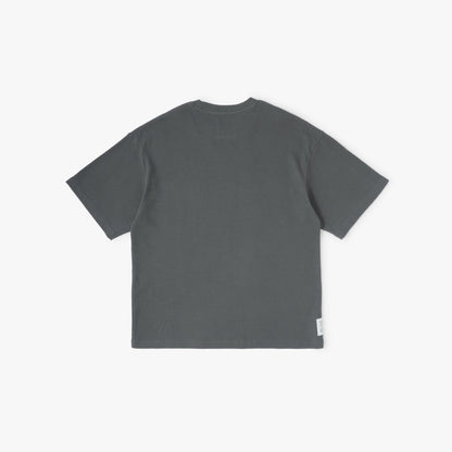 MADNESS COTTON POLY WAFFLE KNITTED TEE (FABRIC BY JAPAN)-CHARCOAL