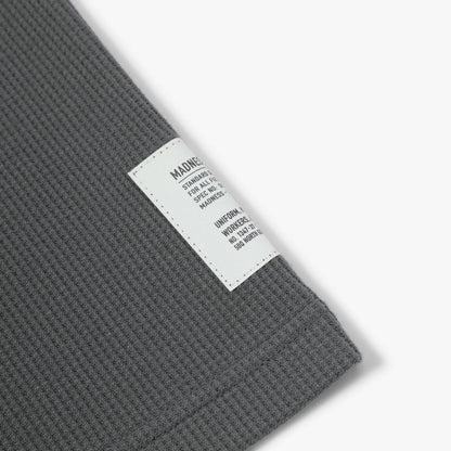 MADNESS COTTON POLY WAFFLE KNITTED TEE (FABRIC BY JAPAN)-CHARCOAL