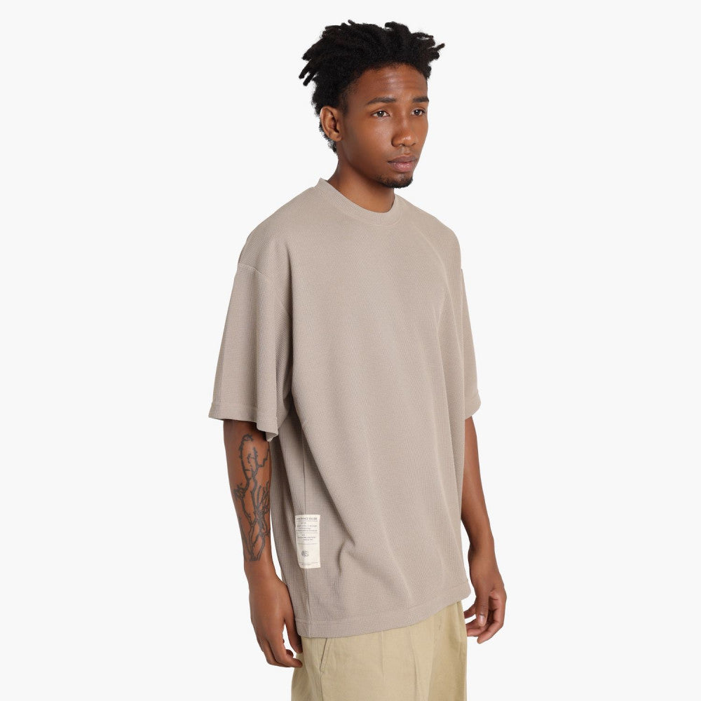 MADNESS COTTON POLY WAFFLE KNITTED TEE (FABRIC BY JAPAN)-SAND