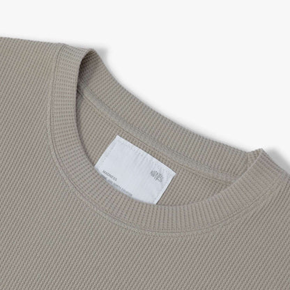 MADNESS COTTON POLY WAFFLE KNITTED TEE (FABRIC BY JAPAN)-SAND