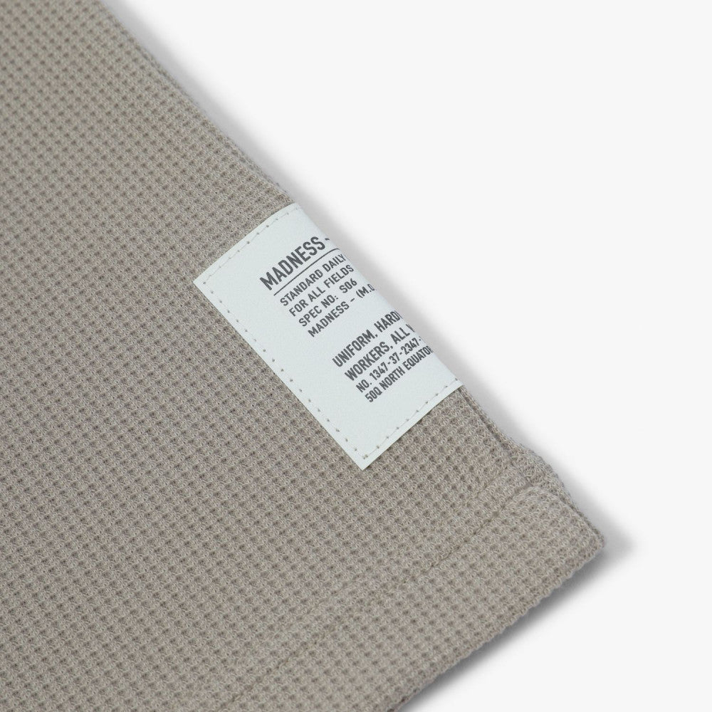 MADNESS COTTON POLY WAFFLE KNITTED TEE (FABRIC BY JAPAN)-SAND