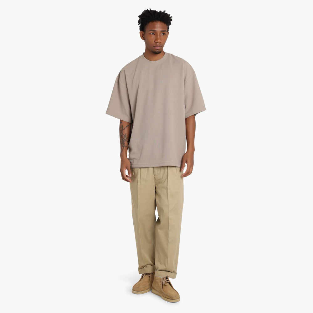 MADNESS COTTON POLY WAFFLE KNITTED TEE (FABRIC BY JAPAN)-SAND