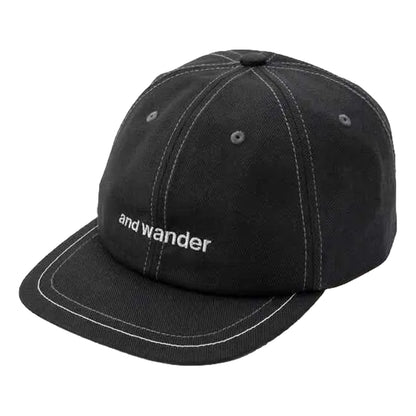 AND WANDER COTTON TWILL CAP-BLACK