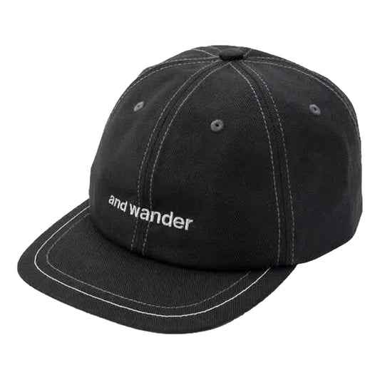 AND WANDER COTTON TWILL CAP-BLACK