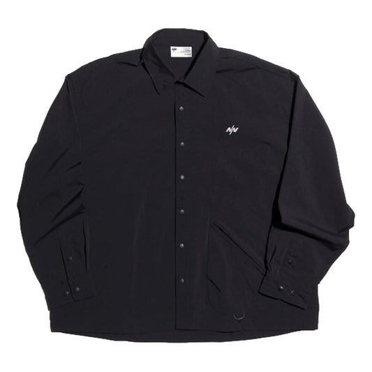NINE POINT NINE COVE PATCH POCKET L/S SHIRT-BLACK