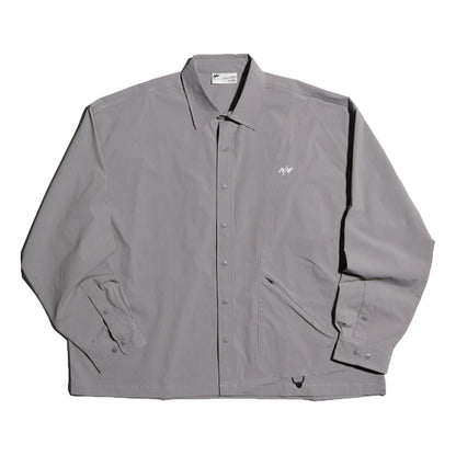 NINE POINT NINE COVE PATCH POCKET L/S SHIRT-GREY