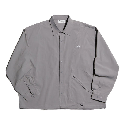 NINE POINT NINE COVE PATCH POCKET L/S SHIRT-GREY