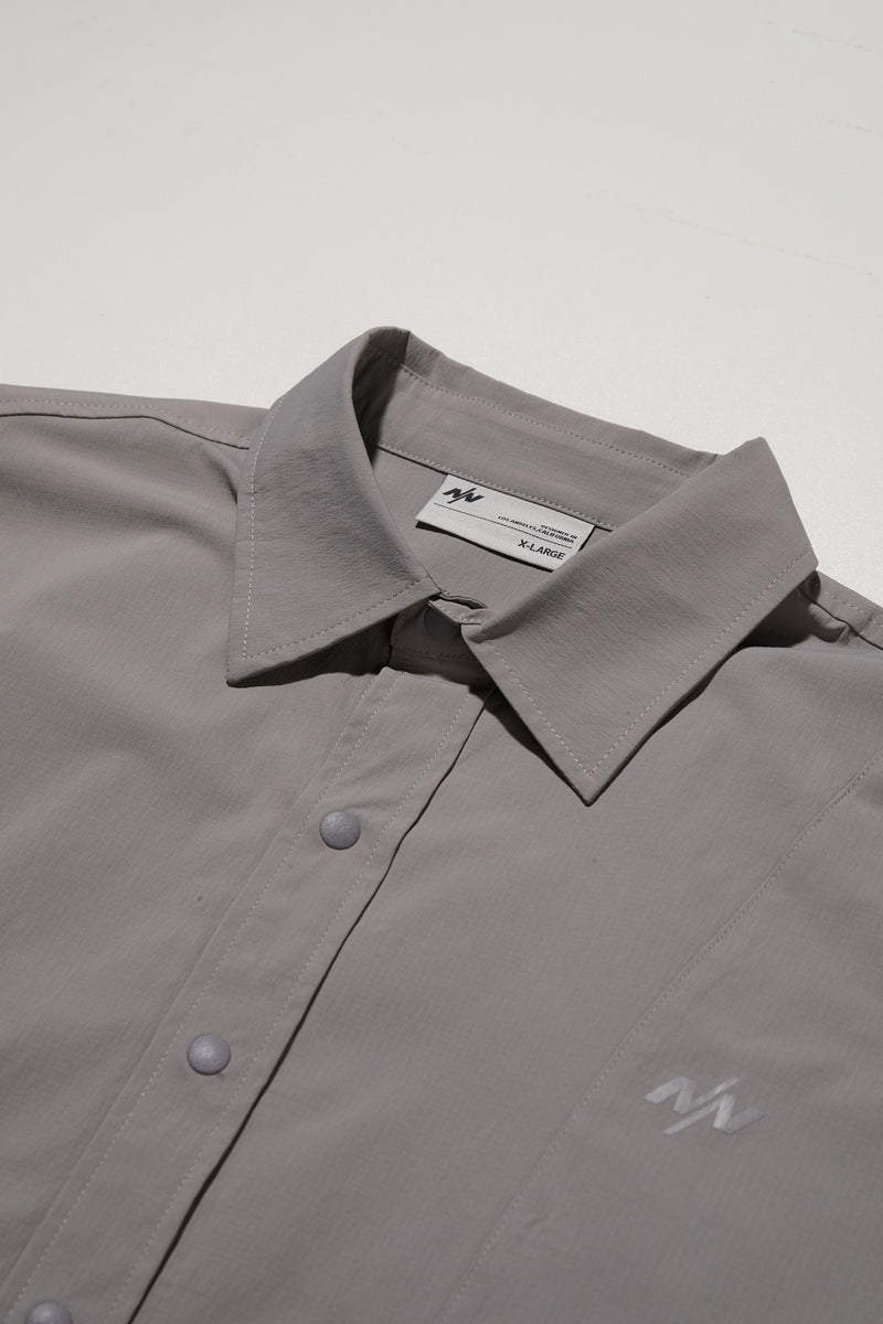 NINE POINT NINE COVE PATCH POCKET L/S SHIRT-GREY