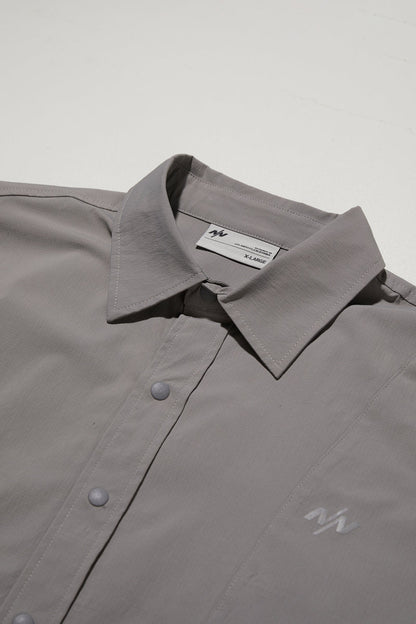 NINE POINT NINE COVE PATCH POCKET L/S SHIRT-GREY