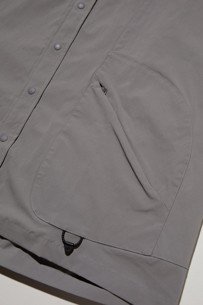 NINE POINT NINE COVE PATCH POCKET L/S SHIRT-GREY