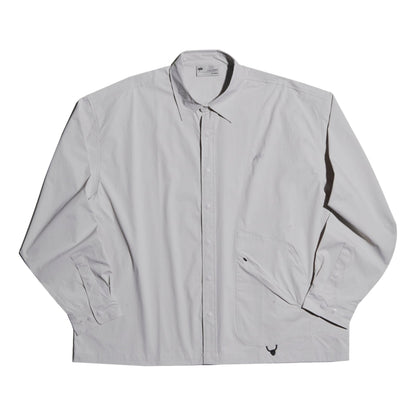 NINE POINT NINE COVE PATCH POCKET L/S SHIRT-LIGHT GREY