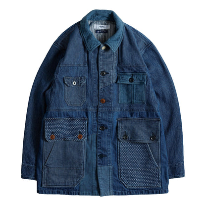 FUNDAMENTAL COVERALL JACKET 3YR WASH-INDIGO