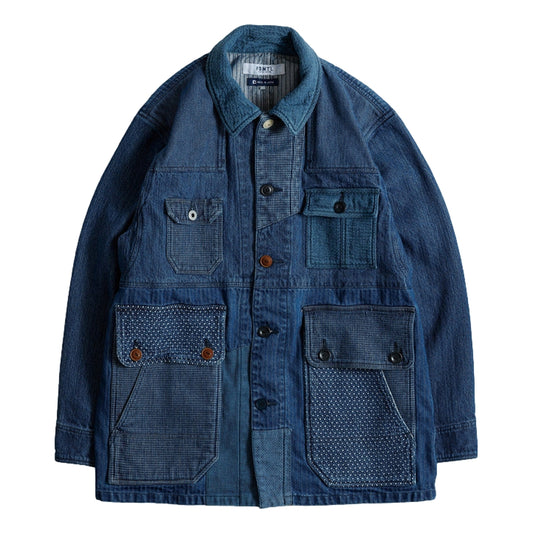 FUNDAMENTAL COVERALL JACKET 3YR WASH-INDIGO