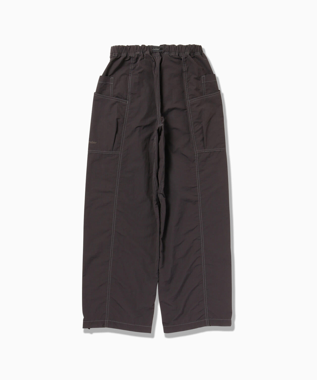 AND WANDER CRINKLED NYLON PANTS-CHARCOAL