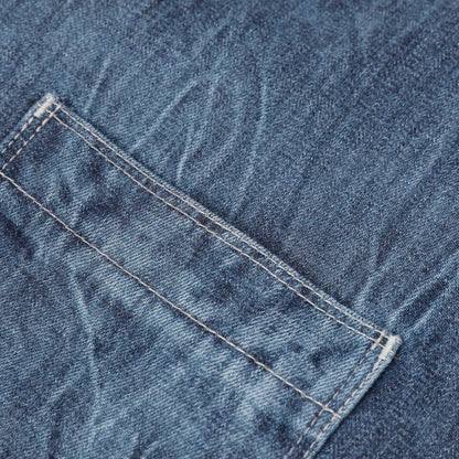 MADNESS CRINKLED WASHED DENIM SHIRT JACKET-INDIGO