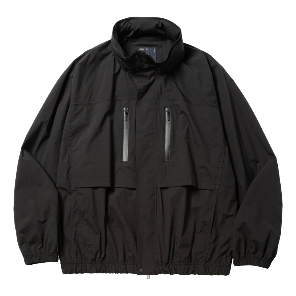 MEANSWHILE CRISP NYLON WIND JACKET-BLACK