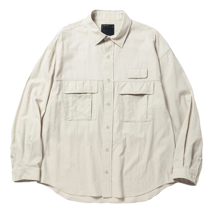MEANSWHILE CRISP TUSSAH LUGGAGE SHIRT-OFF WHITE