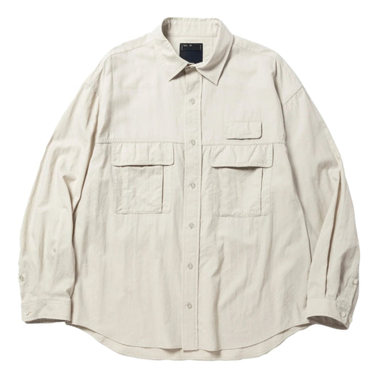 MEANSWHILE CRISP TUSSAH LUGGAGE SHIRT-OFF WHITE