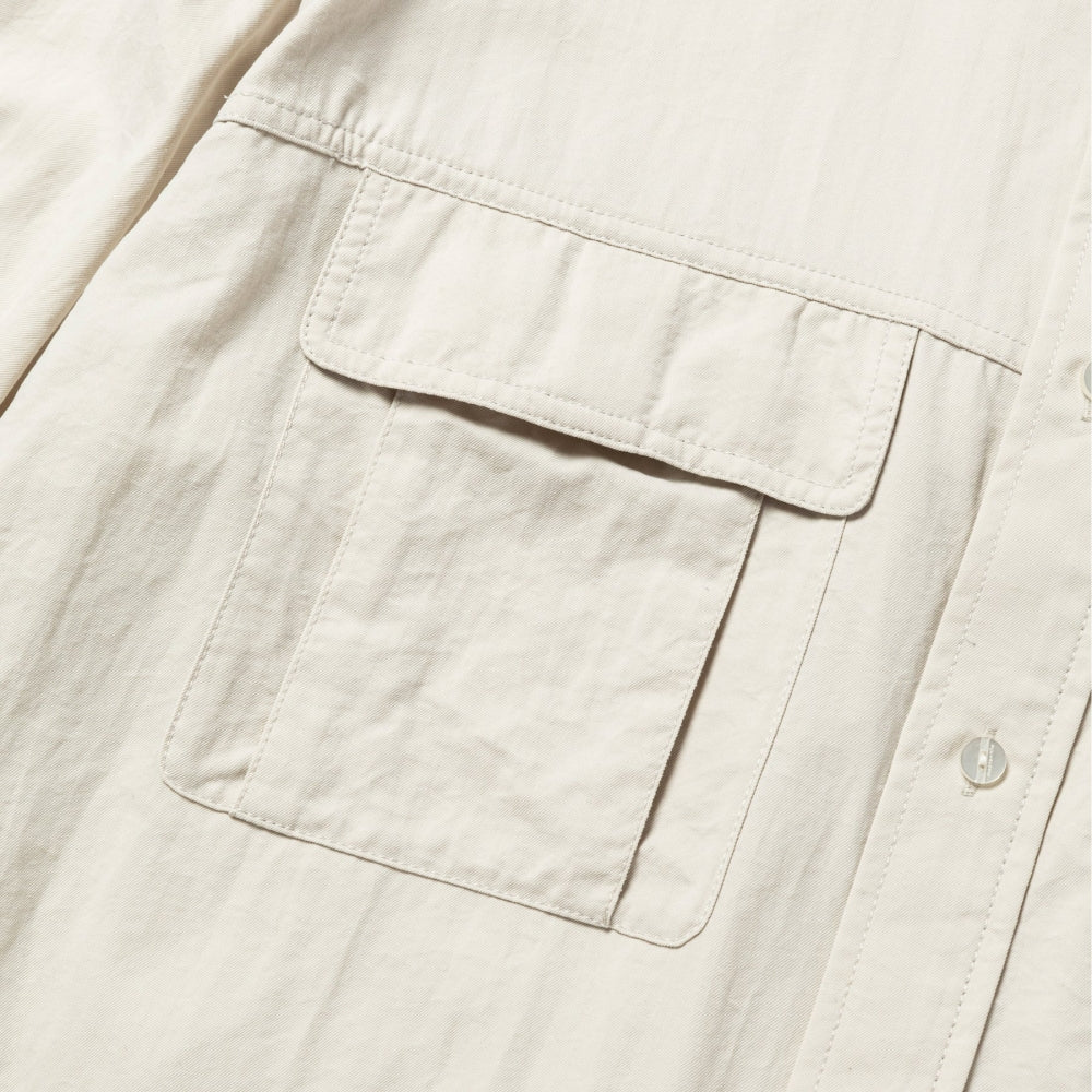 MEANSWHILE CRISP TUSSAH LUGGAGE SHIRT-OFF WHITE