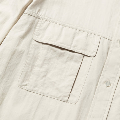 MEANSWHILE CRISP TUSSAH LUGGAGE SHIRT-OFF WHITE