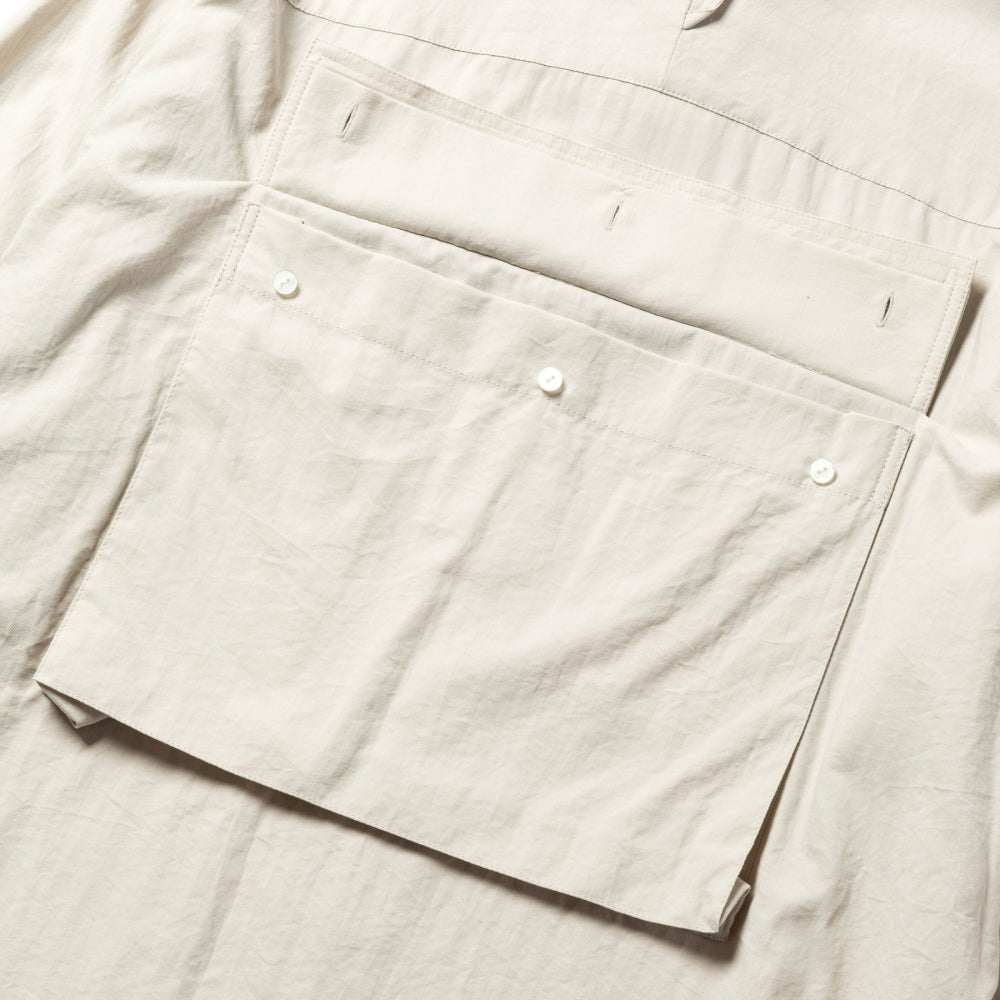 MEANSWHILE CRISP TUSSAH LUGGAGE SHIRT-OFF WHITE