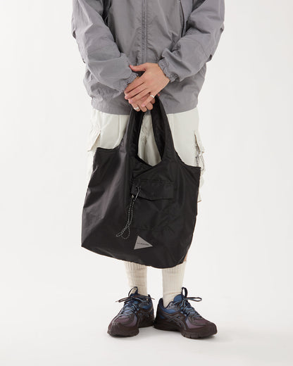 AND WANDER CRISPY RIP GROCERY POCKET BAG-BLACK