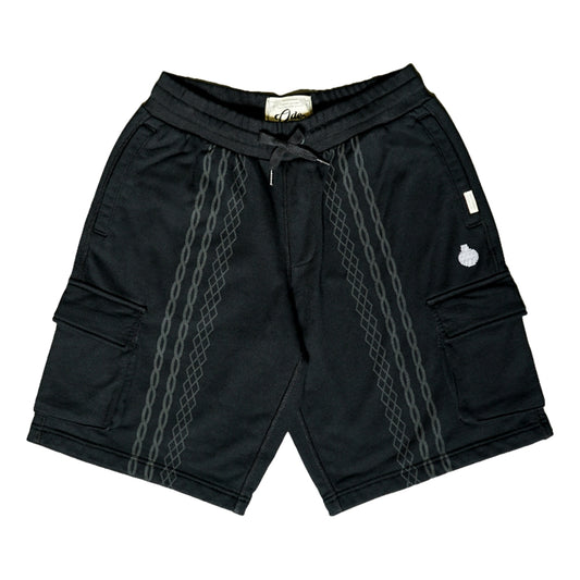 LASER PRINTED PATTERN SWEAT SHORTS