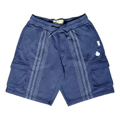 LASER PRINTED PATTERN SWEAT SHORTS