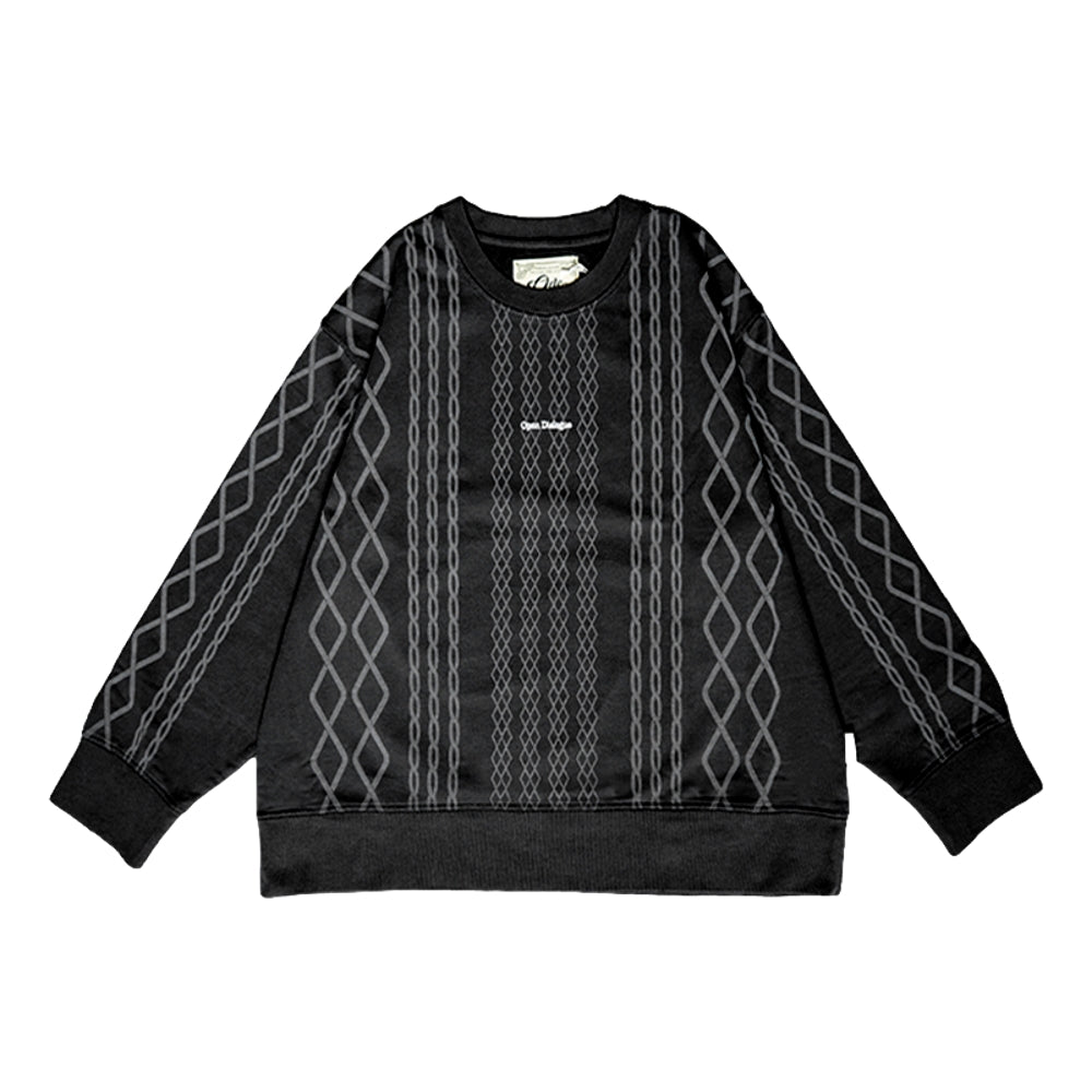 LASER PRINTED PATTERN SWEATSHIRT
