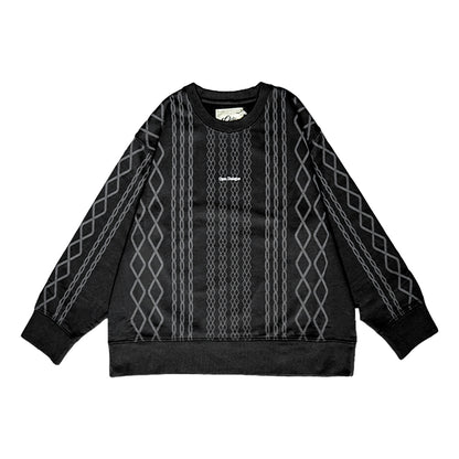 LASER PRINTED PATTERN SWEATSHIRT