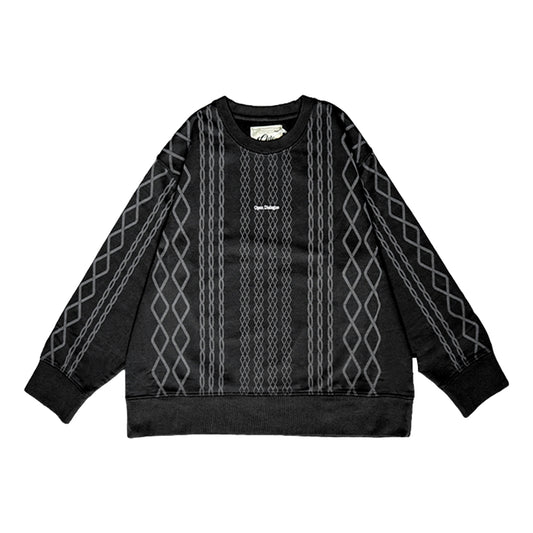 LASER PRINTED PATTERN SWEATSHIRT