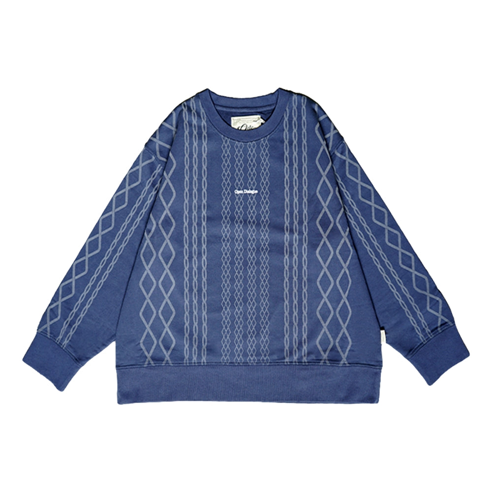 LASER PRINTED PATTERN SWEATSHIRT