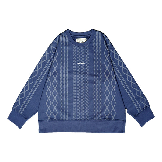 LASER PRINTED PATTERN SWEATSHIRT